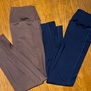Brown and Navy Leggings Set